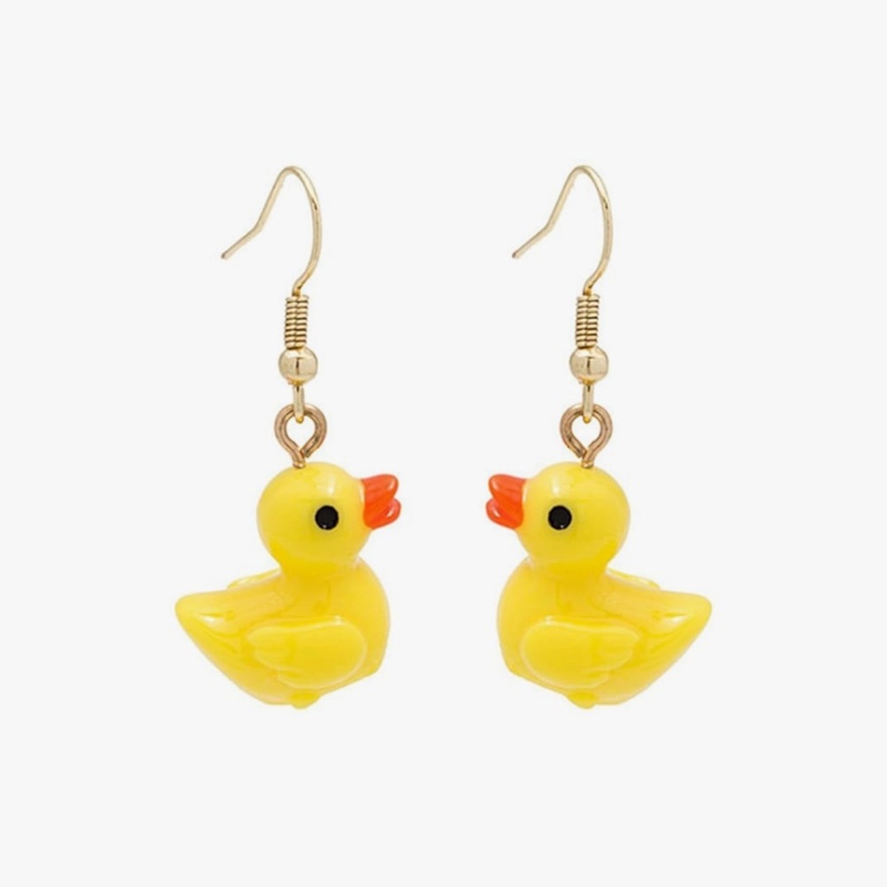 Yellow Duck Earrings